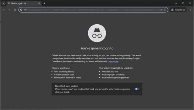 Launch an incognito tab in Chrome