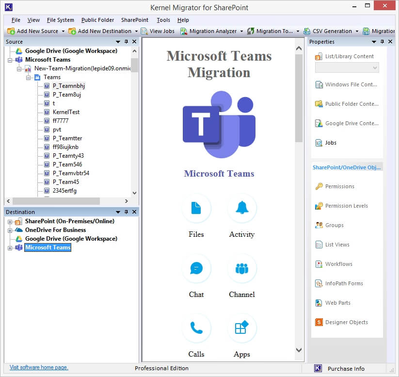 The Office 365 tenant is connected with the software