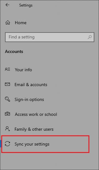 Sync your settings