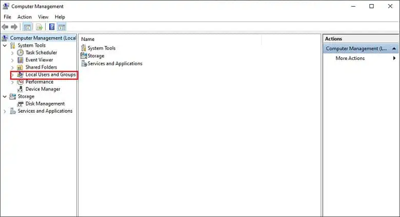 Select Local Users and Group