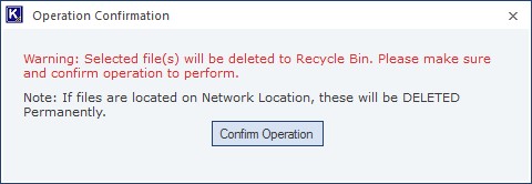 A confirmation message will appear and click on Confirm Operation