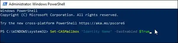 Powershell Exchange Web Services protocol