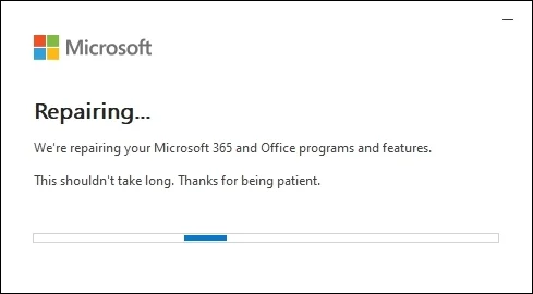 It will start repairing the office