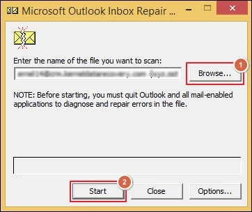 Browse to add data files