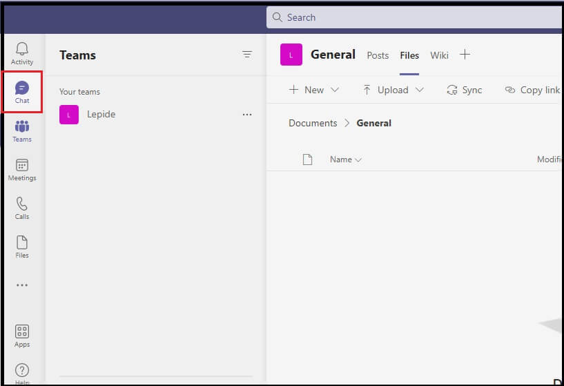 Open Microsoft Teams