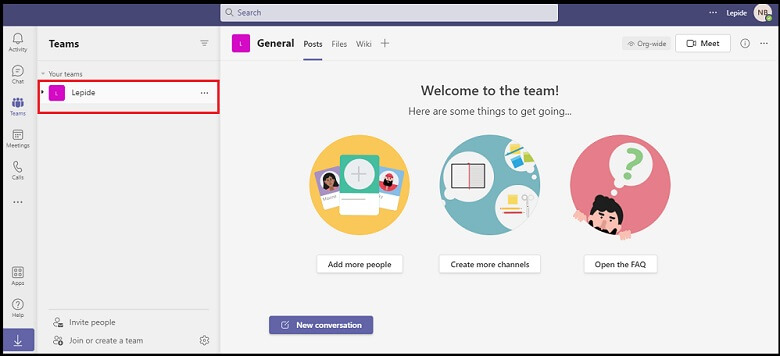 Open Microsoft Teams