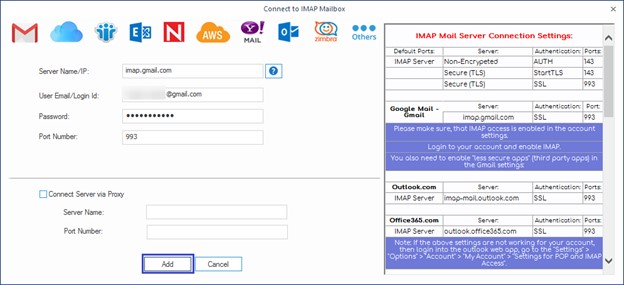 Kernel IMAP Backup software