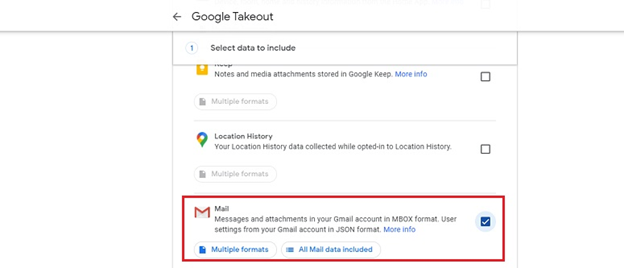 Select All Mail data included
