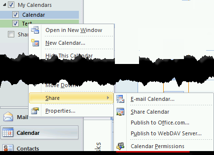 Calendar Permissions