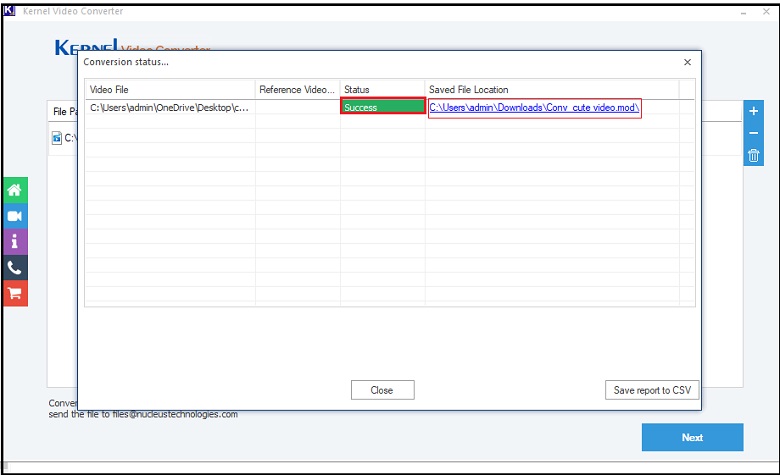 conversion process start