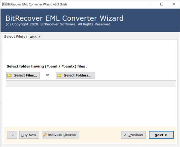 BitRecover EML Converter Wizard