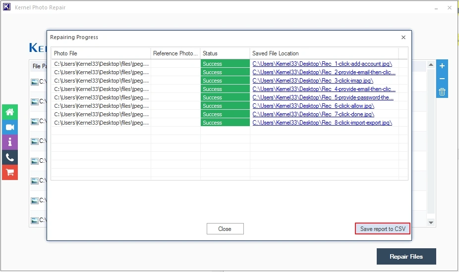 save report to csv
