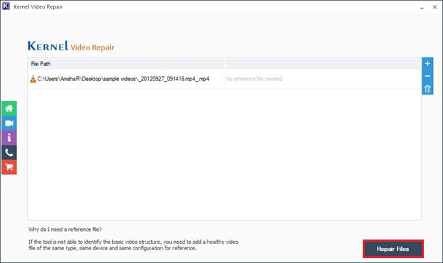 select ‘Repair files