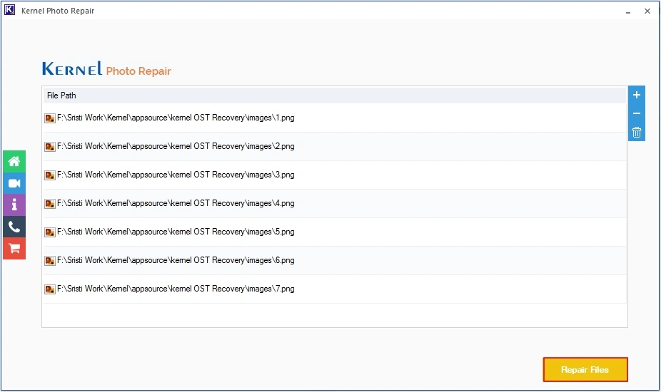 click on repair file