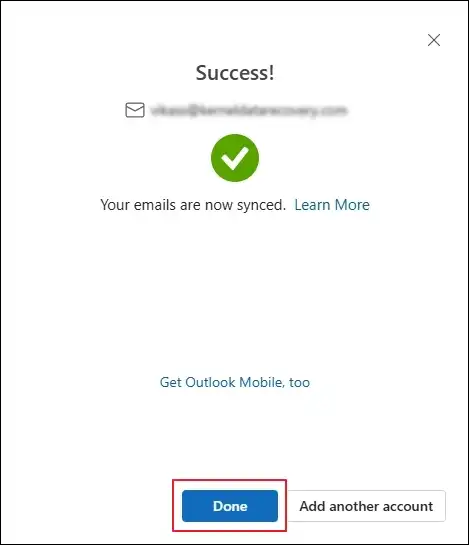 Click on done