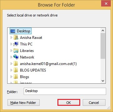 Choose a location to save the PDF file