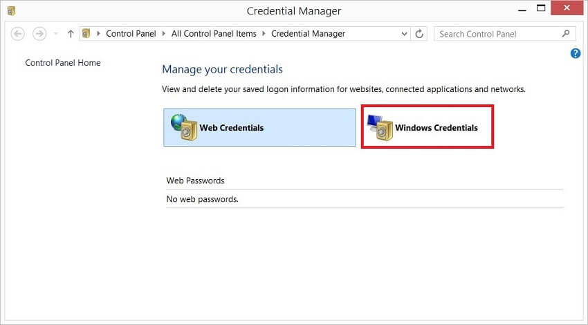 Clear Credentials Manager