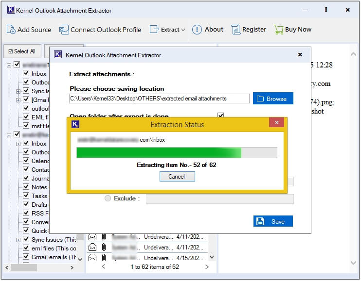 The software will begin the process.