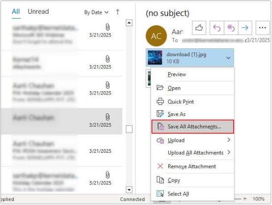 Download Attachments from Multiple Emails in Outlook | Fast & Easy