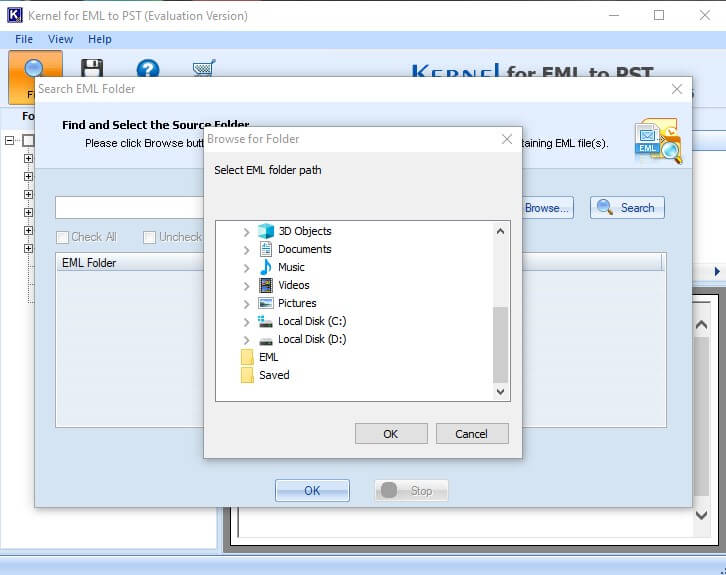 Kernel for EML to PST