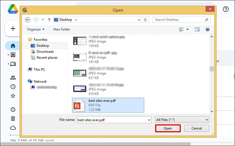 click open after file selection