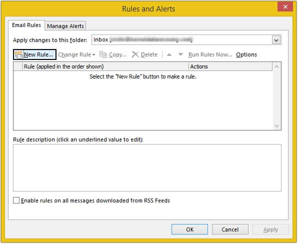 Click on New Rule option