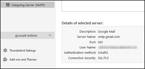  using the correct SMTP server