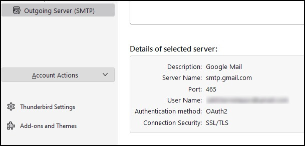 using the correct SMTP server