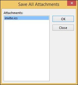 select all your attachments and hit OK