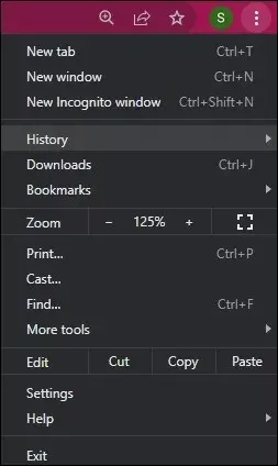 Access Google Chrome and tap on the three dots