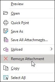 Remove Attachment