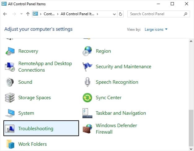 Launch Control Panel on your Windows device