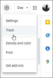 Click on Trash