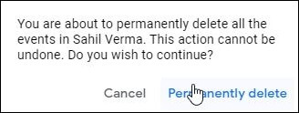 click on Permanently Delete
