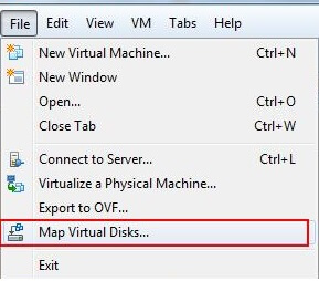 Click on File & Select Map Virtual Disks