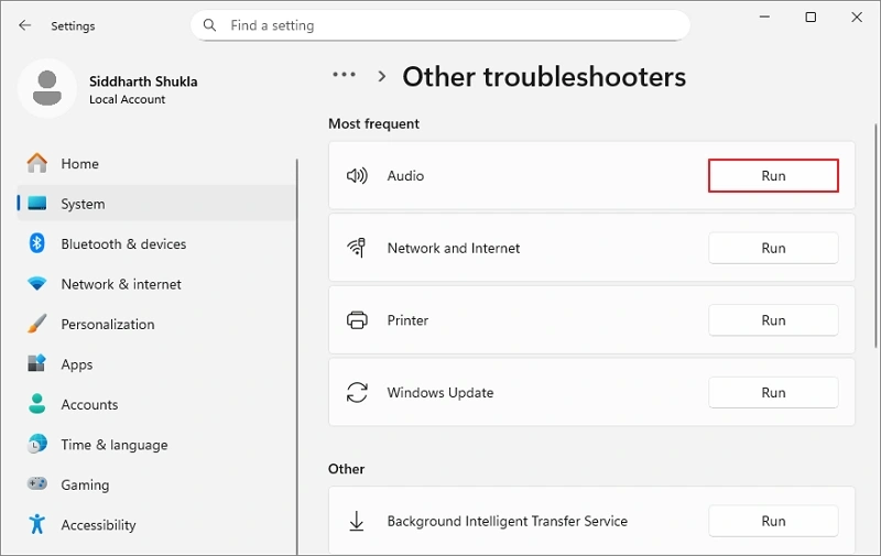 other troubleshooters
