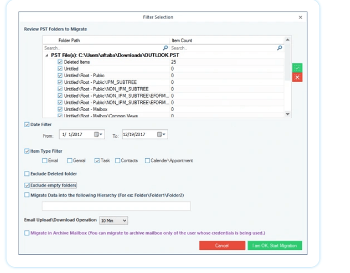 Import PST to Office 365