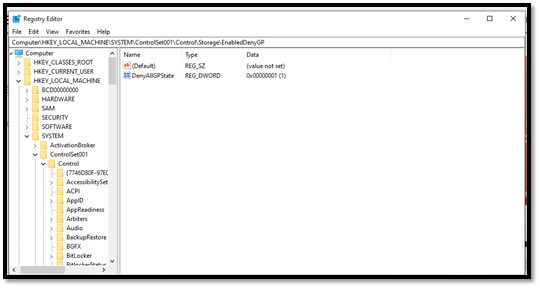 click OK to start Registry Editor