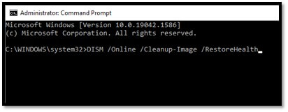 Open Command Prompt and type DISM /Online /Cleanup-Image