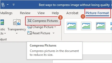 compress pictures