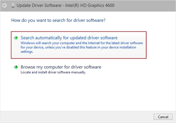updated driver software