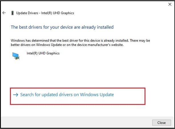 Search automatically for updated driver software