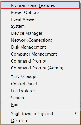 click on Programs and Features