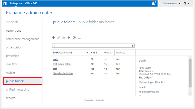 Exchange Admin Center