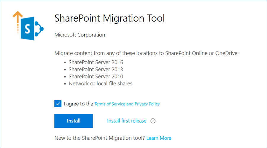 SharePoint Migration tool