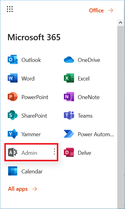 Login to your Admin account