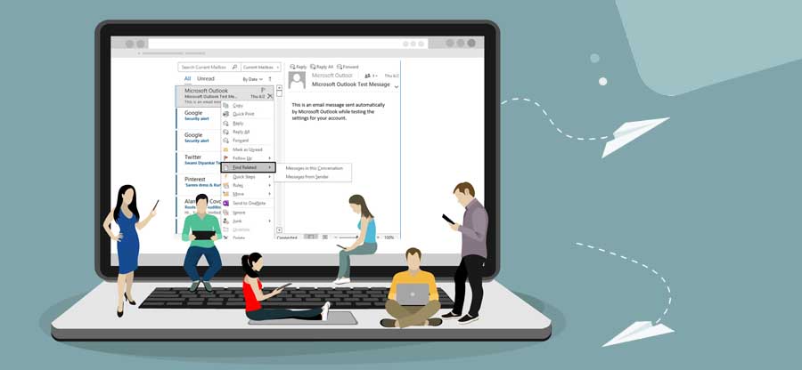Steps to find related emails in Outlook instantly