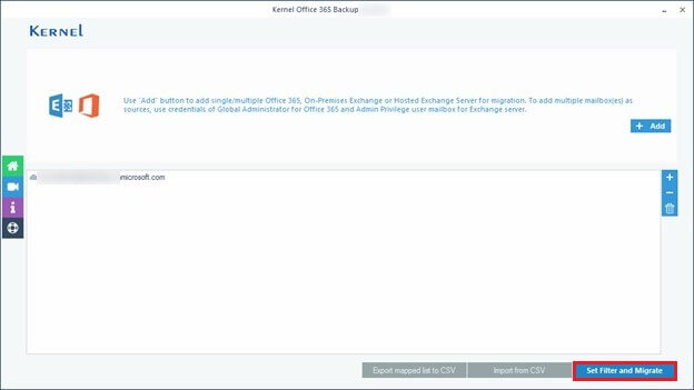 Set Filter and Migrate