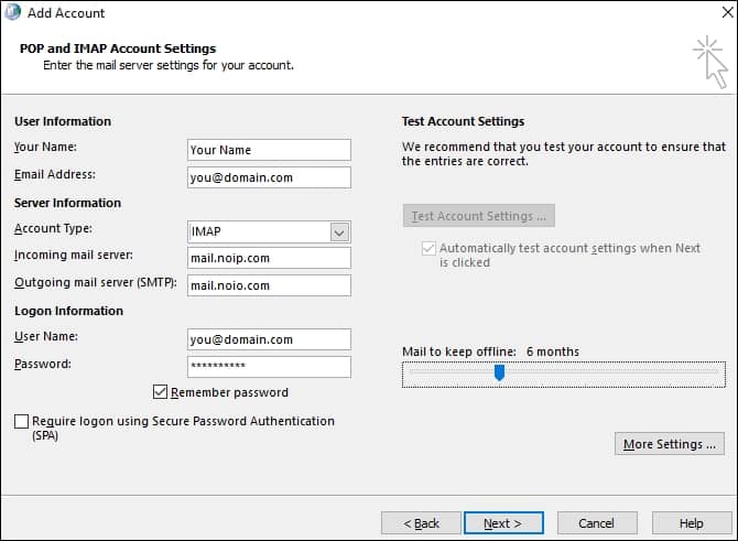 Enter the required fields and click Next
