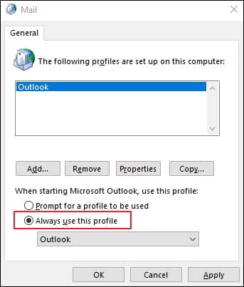 Always use this profile 